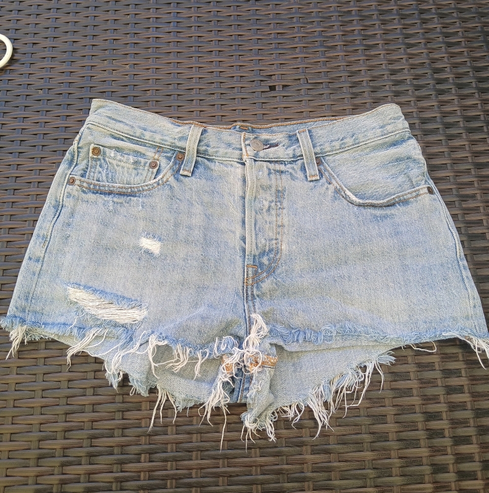 Levi's Light Blue Jean Shorts